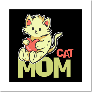 Cat Mom Posters and Art